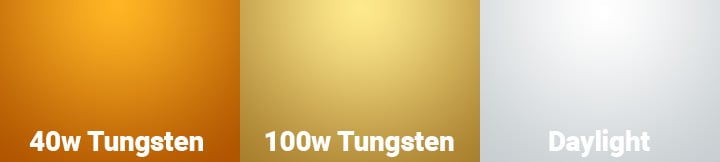 Tungsten vs Daylight lighting