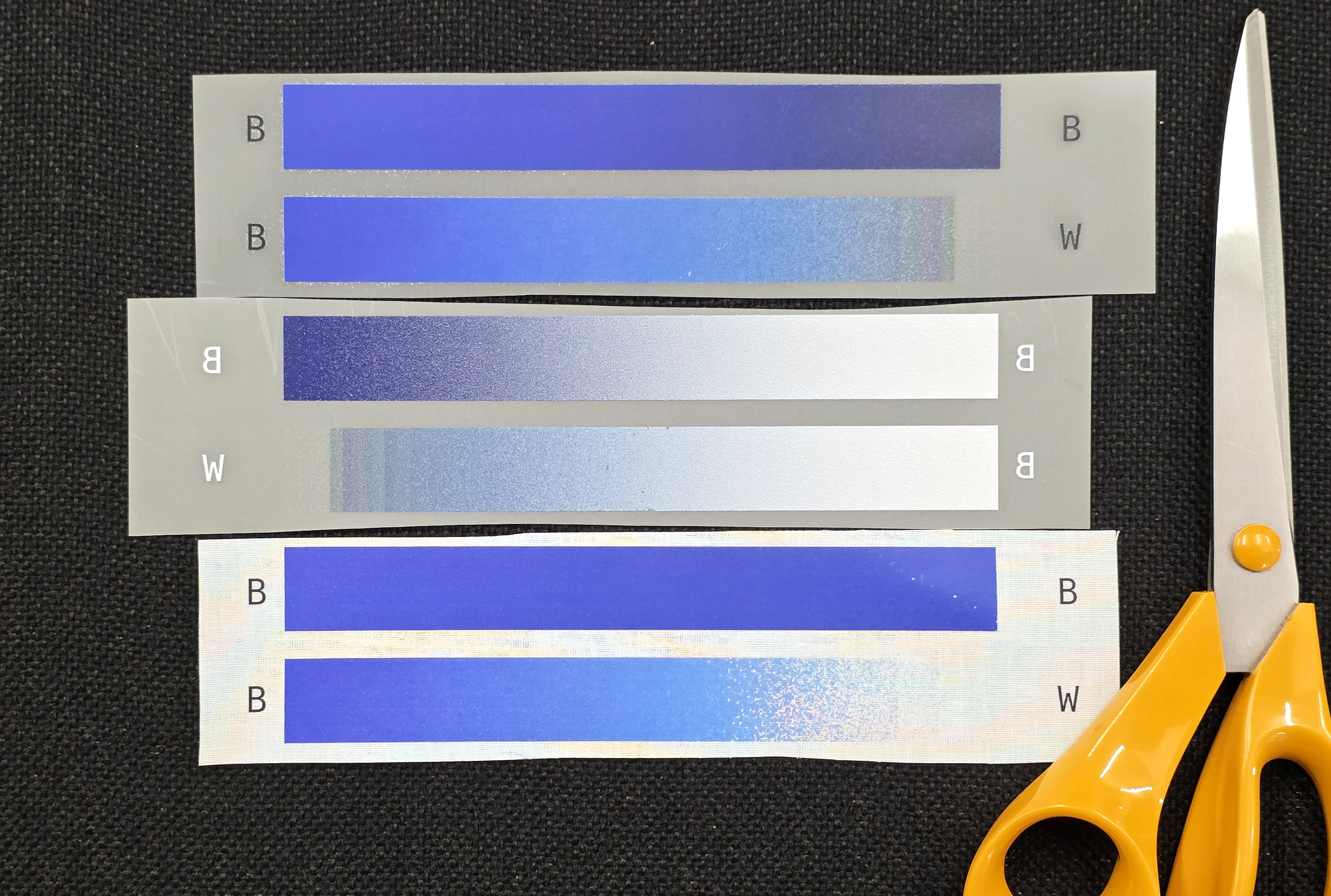 Correct vs incorrect DTF gradient