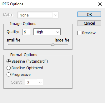 JPEG Save Options