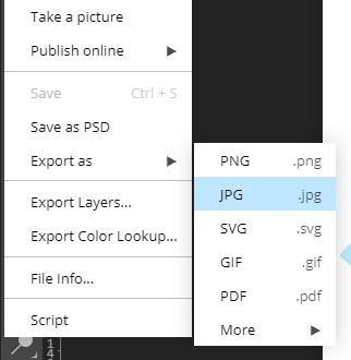 The Photopea image size window with new settings applied