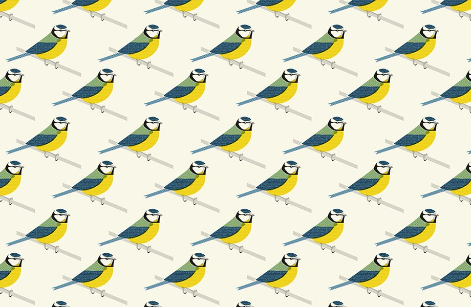 Blue Tit Tiled