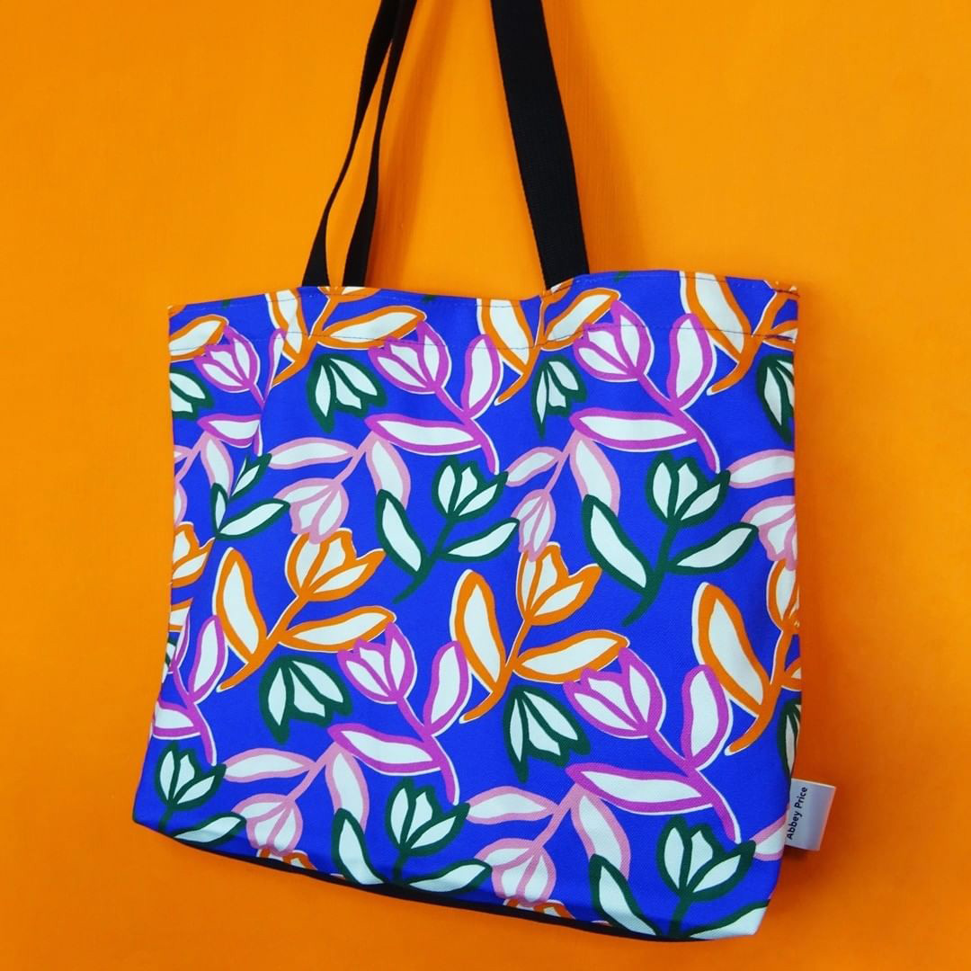 Fabric designed by Abbey Price and used to make a tote bag