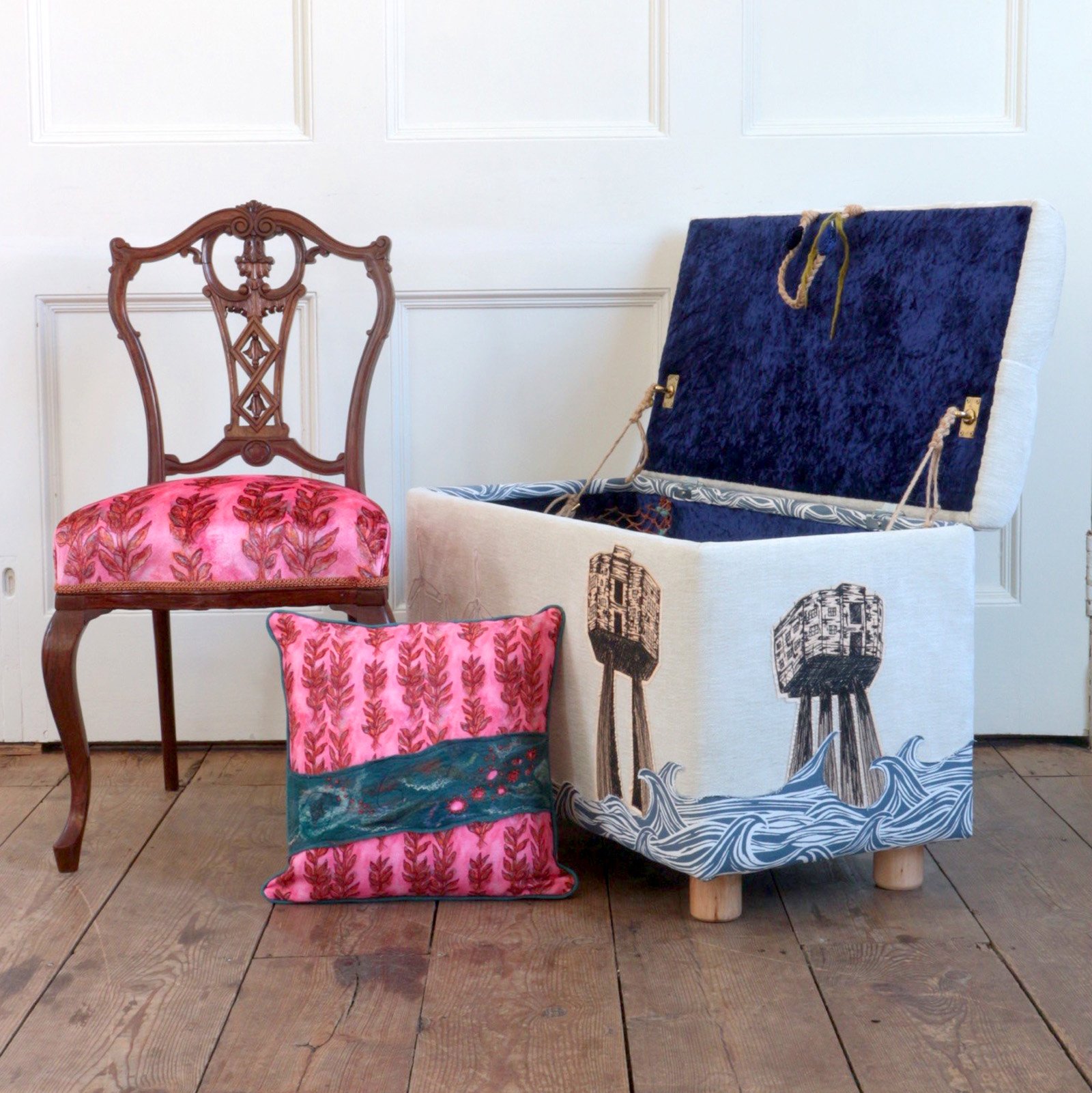 Students' work at the School of Upholstery exhibition