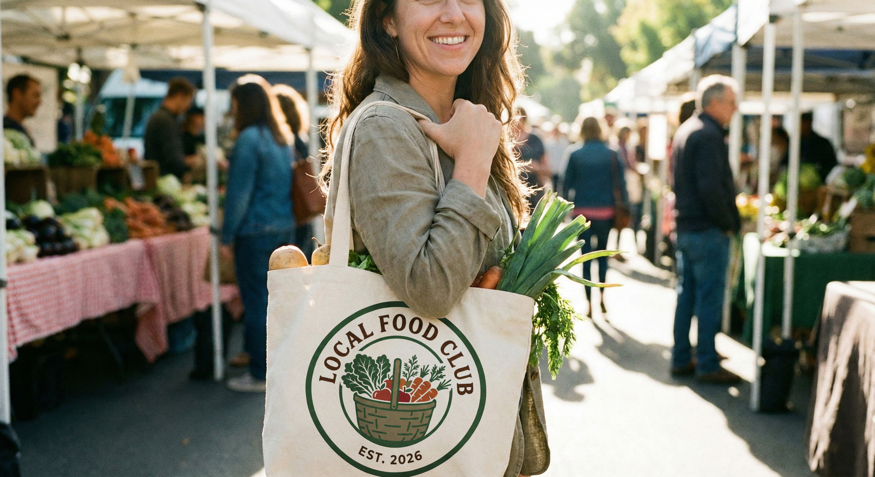 Person carring a DTF printed tote bag